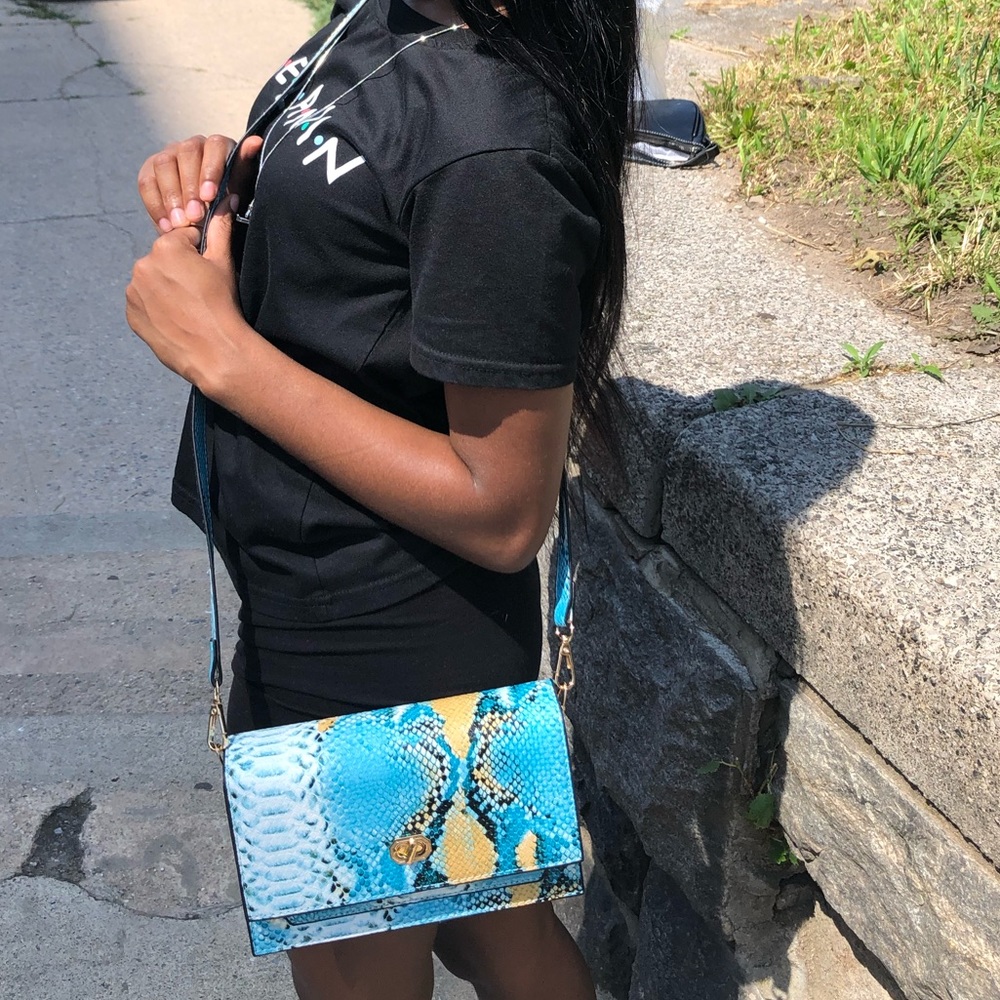 Snake print crossbody Handbag
